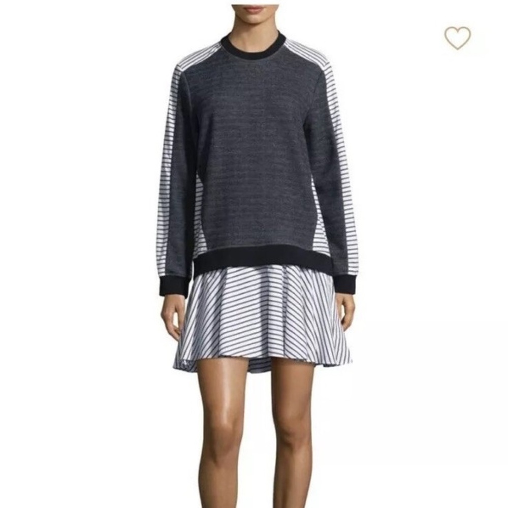 Prose & Poetry Tanner Sweatshirt Striped Dress - size L